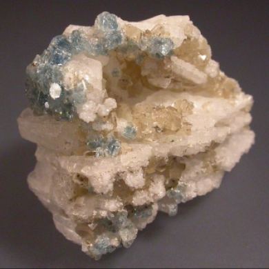 Fluorapatite & Muscovite on Albite
