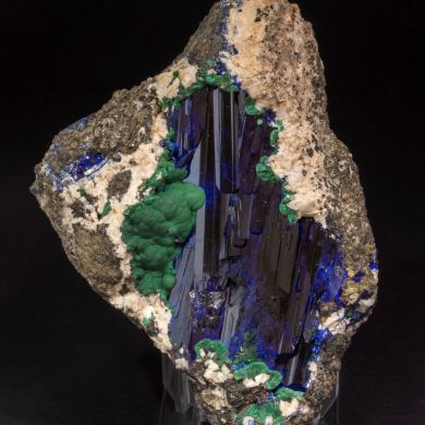 Azurite with Malachite and Dolomite