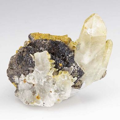 Hubnerite with Quartz, Bayldonite