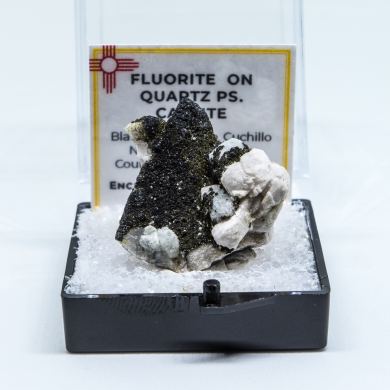 Fluorite on Quartz ps. Calcite