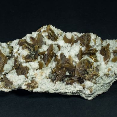 Siderite with Quartz and Chalcopyrite