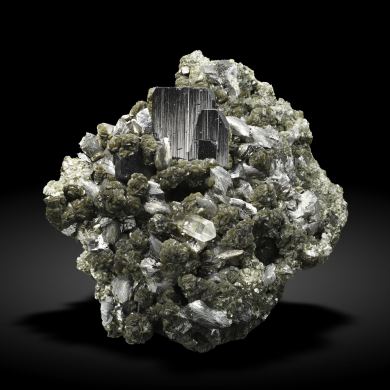 Ferberite with Arsenopyrite, Quartz and Muscovite