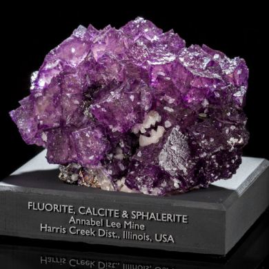 Fluorite, Sphalerite, Calcite & Baryte from Illinois