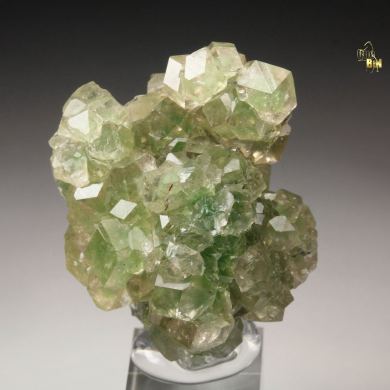 gem GARNET var. GROSSULAR with GREEN CHROMIAN PHANTOMS