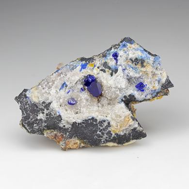 Linarite with Quartz