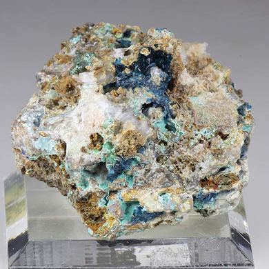 Veszelyite with Hemimorphite