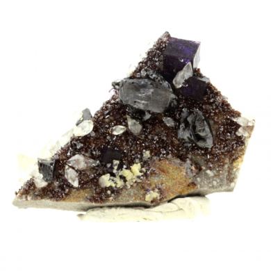 Fluorite + Calcite + Sphalerite. 1018.5 ct.