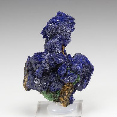 Azurite with Malachite