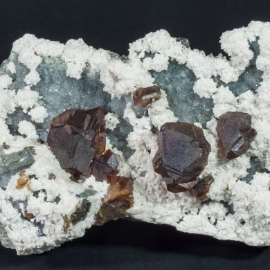 Sphalerite with Calcite, Quartz and Galena
