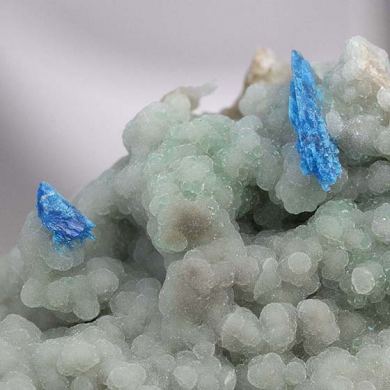 Veszelyite with Hemimorphite
