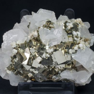 Pyrite with Calcite