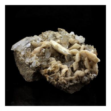 Biterminated quartz + Calcite.