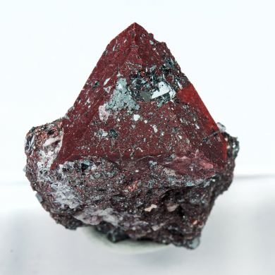 Zunyite with Hematite