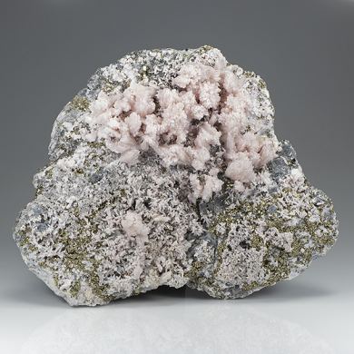 Calcite with Pyrite, Quartz