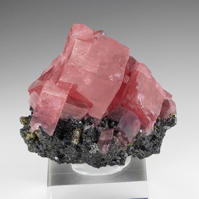 Rhodochrosite with Tetrahedrite, Sphalerite, Galena