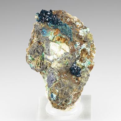 Veszelyite-with-Theisite, Hemimorphite