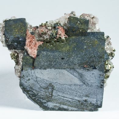 Galena with Quartz and Pyrite