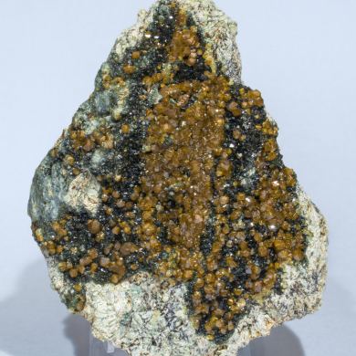 Andradite (variety topazolite) with Clinochlore