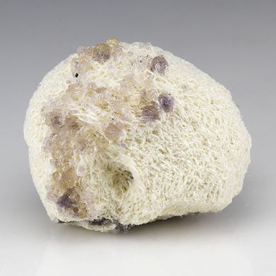 Celestine-(Barian) with Fluorite, Quartz