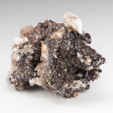 Calcite with Quartz, Hematite