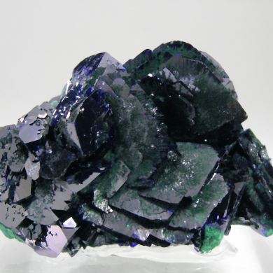 Azurite with Malachite