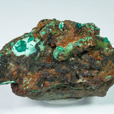Malachite with Libethenite