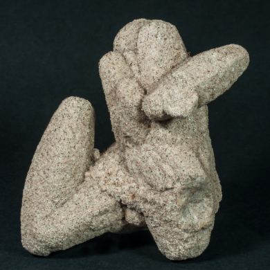 Calcite replaced by sand