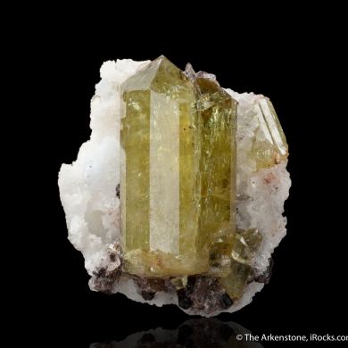 Fluorapatite on Hyalite