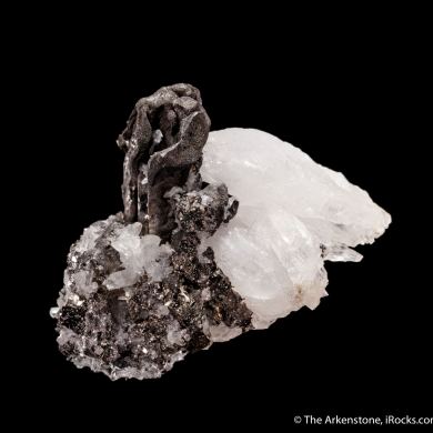 Hessite on Quartz