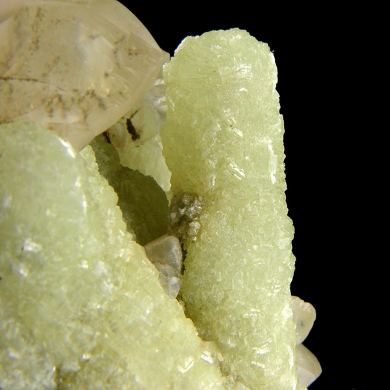 Prehnite finger cast after Anhydrite with Calcite