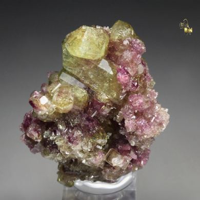 gem bi-terminated VESUVIANITE bi-color, DIOPSIDE