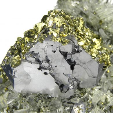 Galena with Chalcopyrite and Quartz