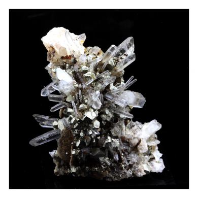 Siderite, Quartz, Pyrite.