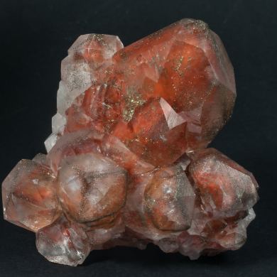 Calcite with iron oxides inclusions