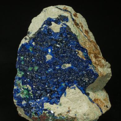 Azurite with Malachite