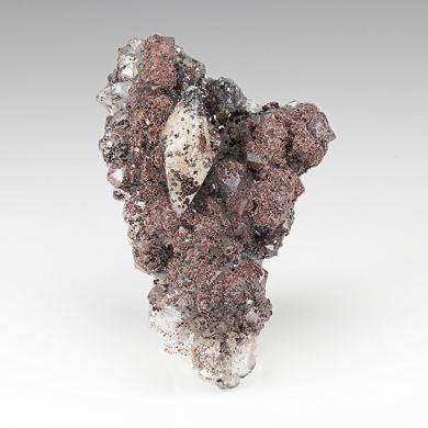 Calcite with Hematite, Chalcopyrite, Quartz