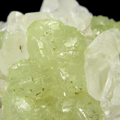 Prehnite casts after Anhydrite with Calcite