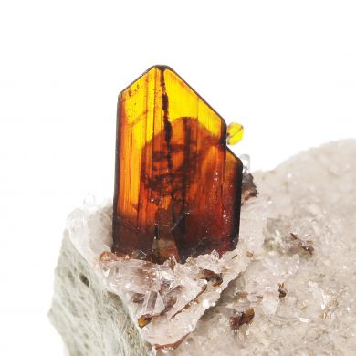 Brookite with Quartz
