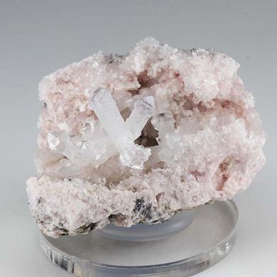 Quartz with Rhodochrosite