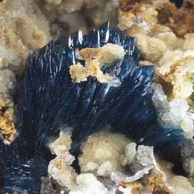 Veszelyite with Hemimorphite