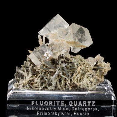 Dalnegorsk Fluorite on Quartz