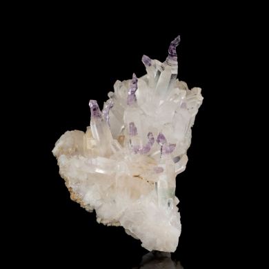 Quartz var. Amethyst with reverse scepters