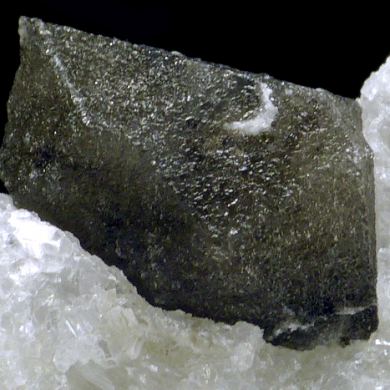 Quartz var. morion, anhydrite