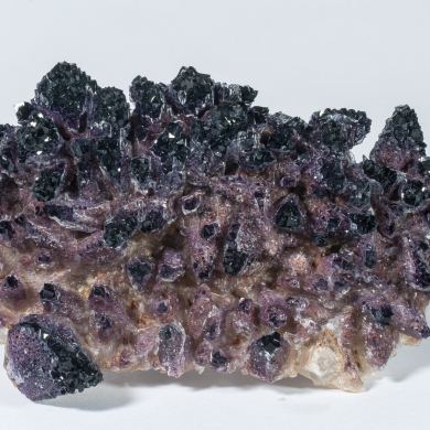 Fluorite with Calcite and Gypsum