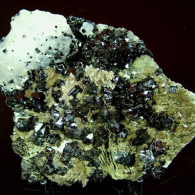 Ilvaite with Calcite and Quartz