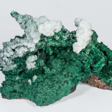 Malachite with Calcite and Cerussite