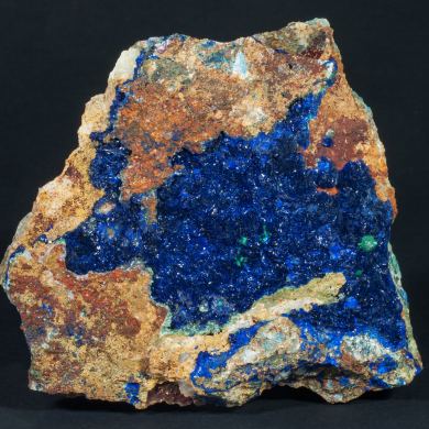 Azurite with Malachite