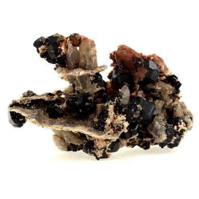 Dravite, Quartz, Fluorapatite.