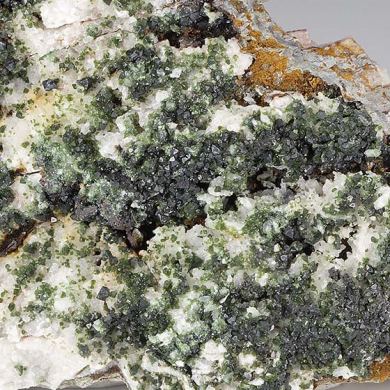 Libethenite with Quartz