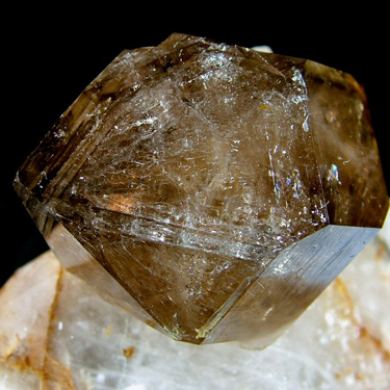 Quartz var. Smoky Quartz on Quartz